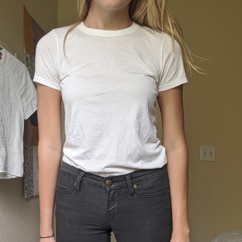 Everlane 100% Cotton Jersey White Tee